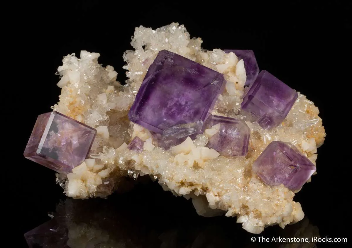 Fluorite on Dolomite with Quartz - image 2