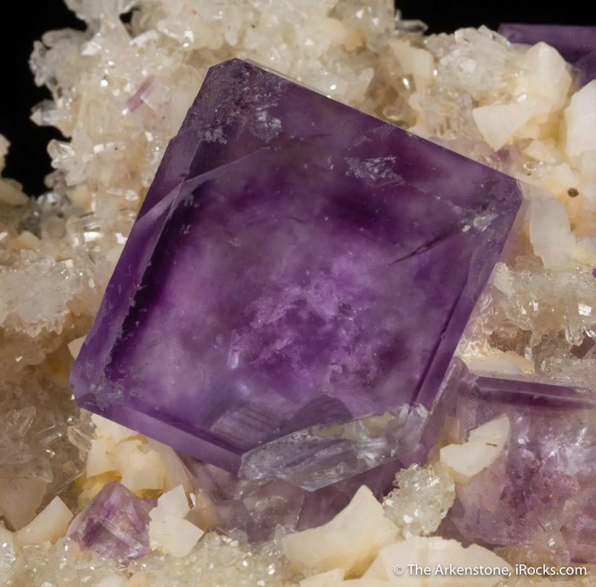Fluorite on Dolomite with Quartz - image 3