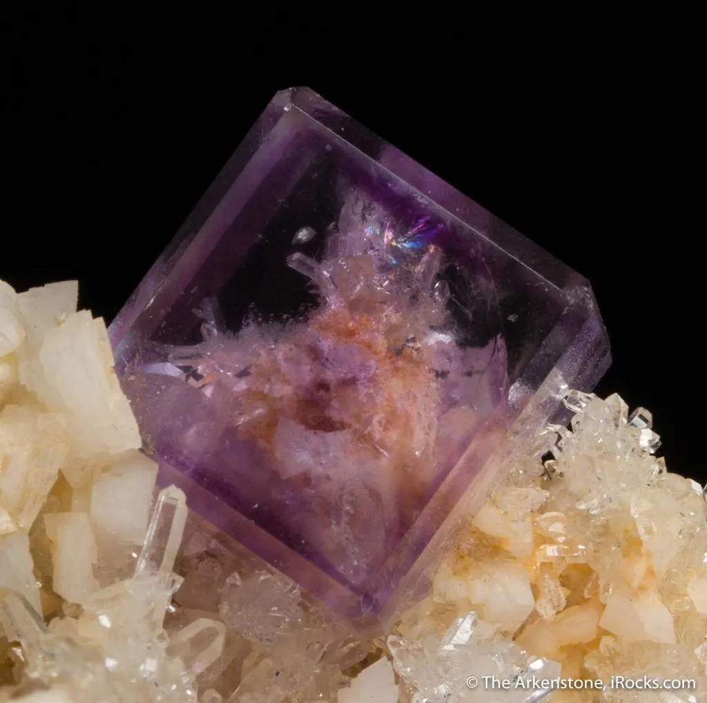 Fluorite on Dolomite with Quartz - image 4