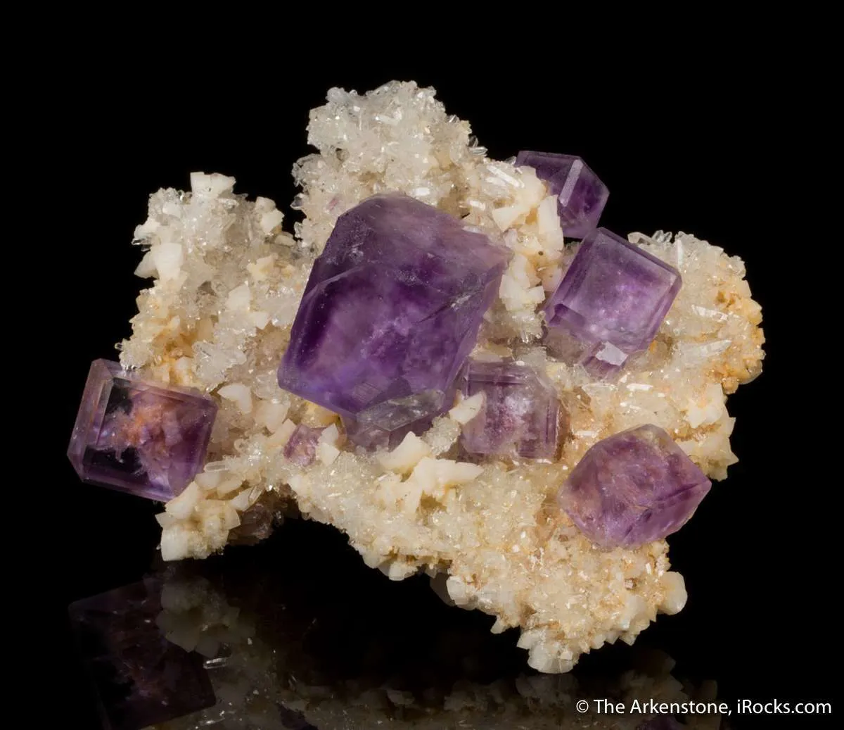 Fluorite on Dolomite with Quartz - image 8