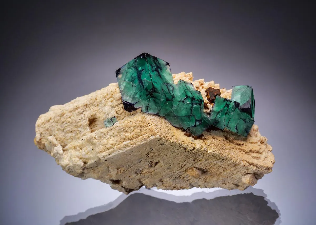 Fluorite on Feldspar - image 1