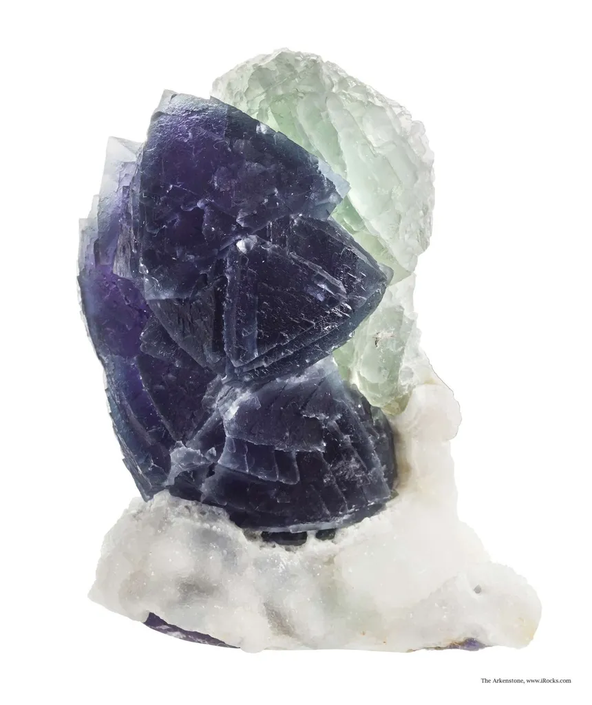 Fluorite on Fluorite and Quartz - image 4