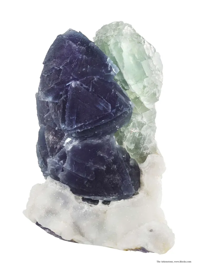 Fluorite on Fluorite and Quartz - image 2