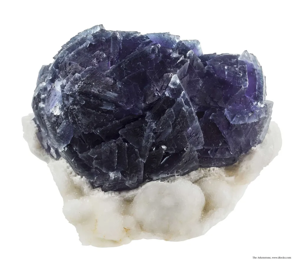 Fluorite on Fluorite on Quartz image