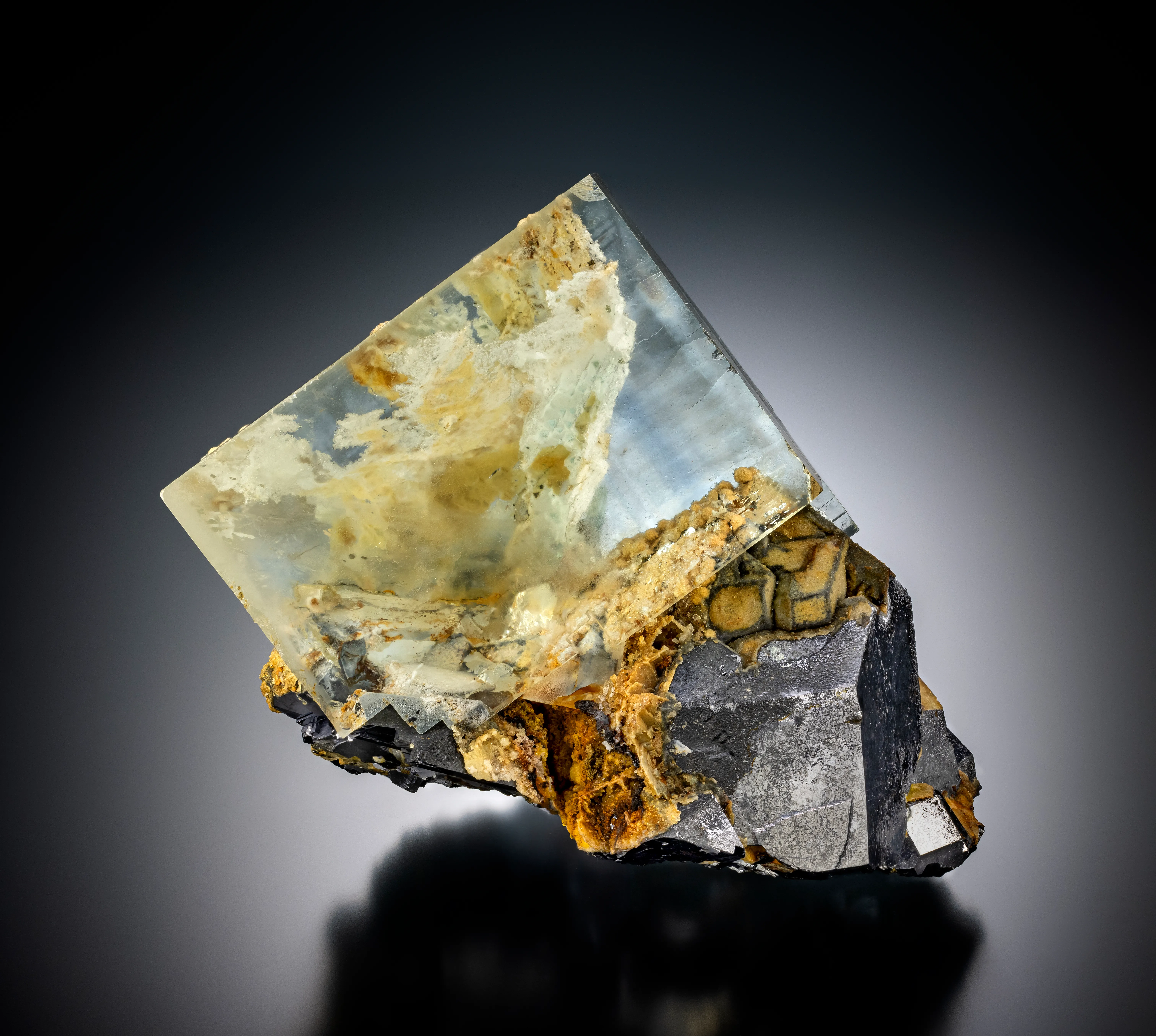 Fluorite on Galena - image 2
