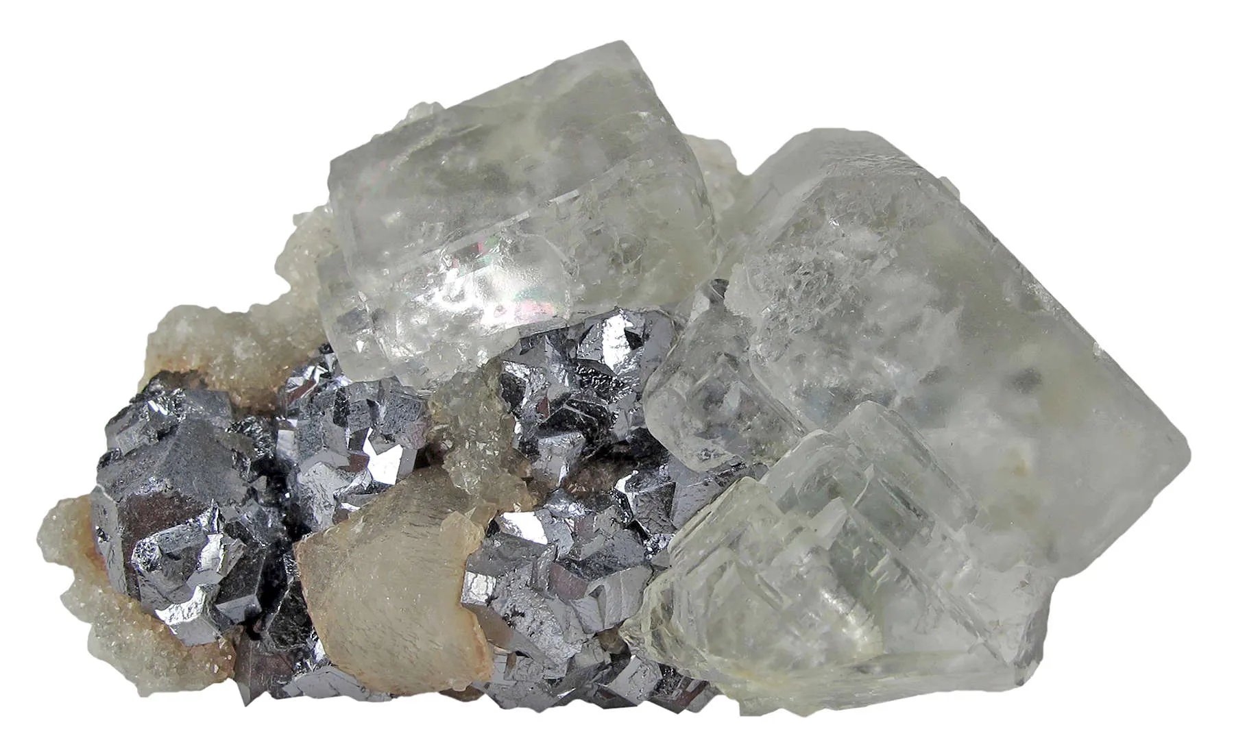 Fluorite on Galena - image 1