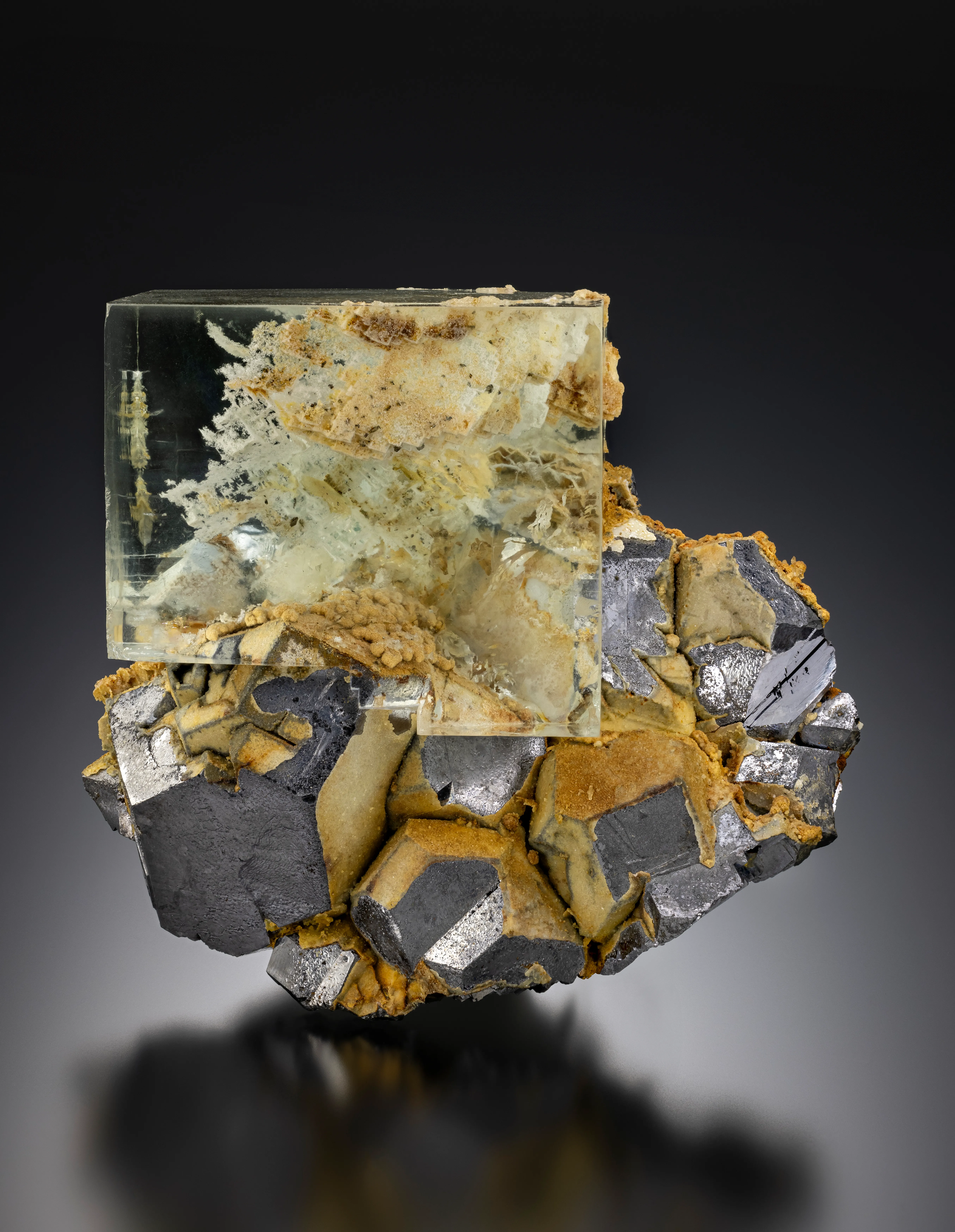 Fluorite on Galena - image 1