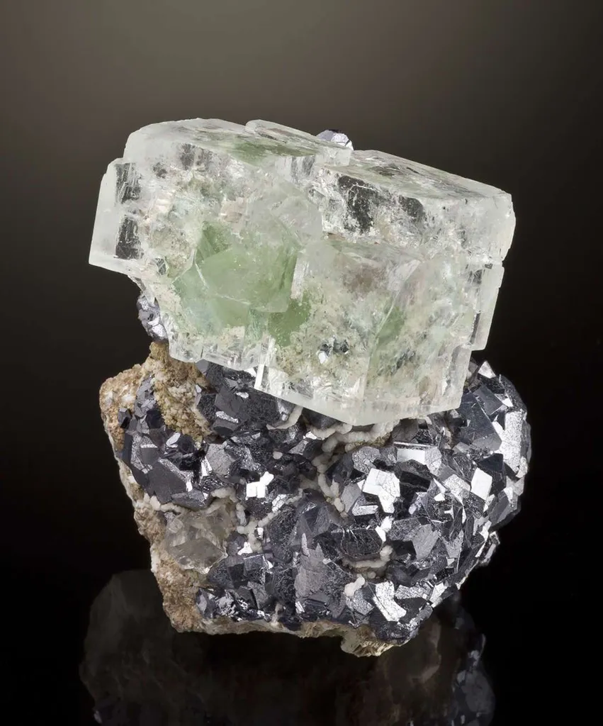 Fluorite on Galena - image 2
