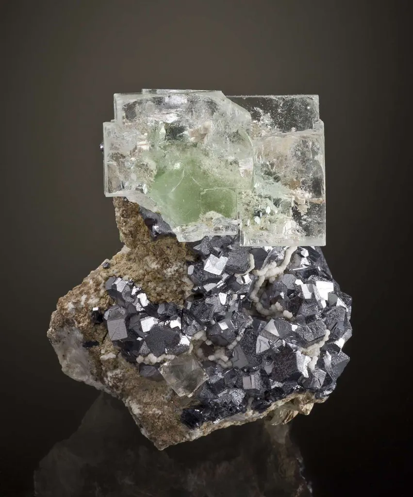 Fluorite on Galena - image 3