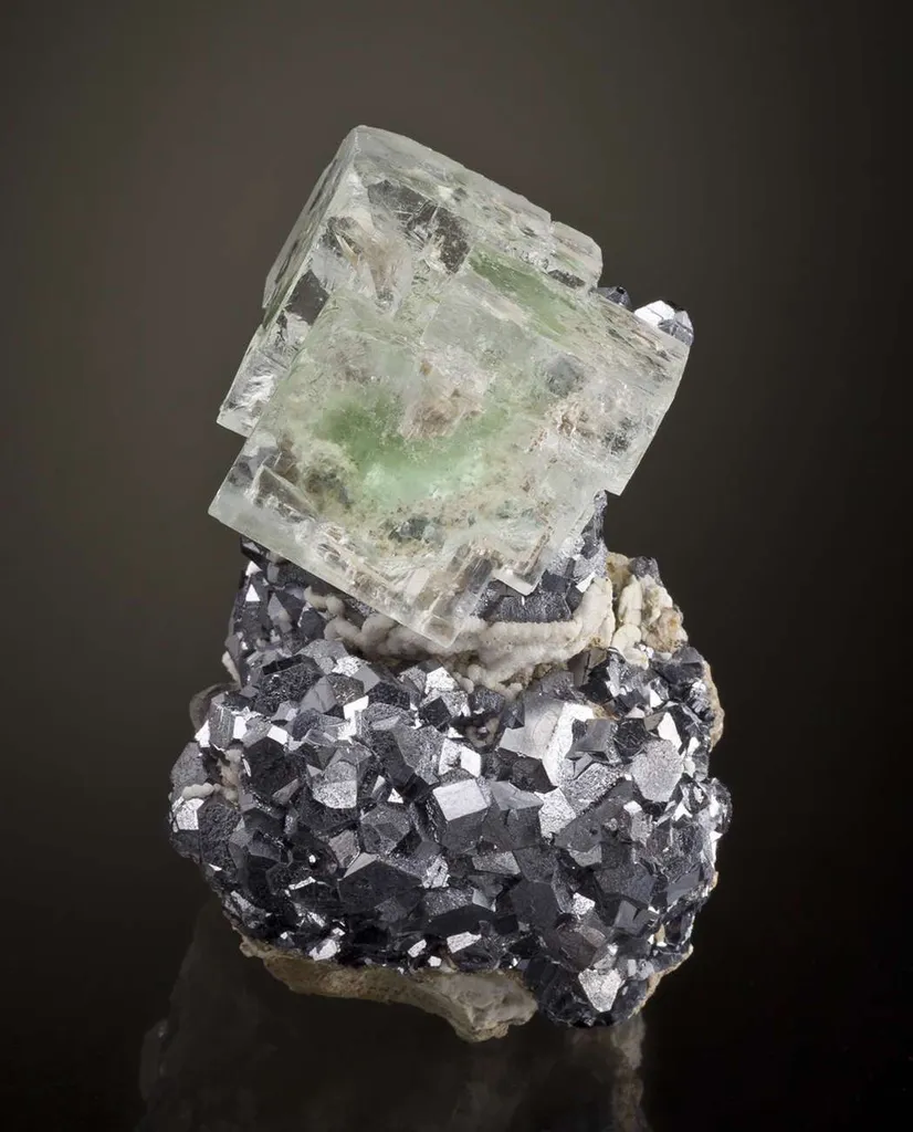 Fluorite on Galena - image 4