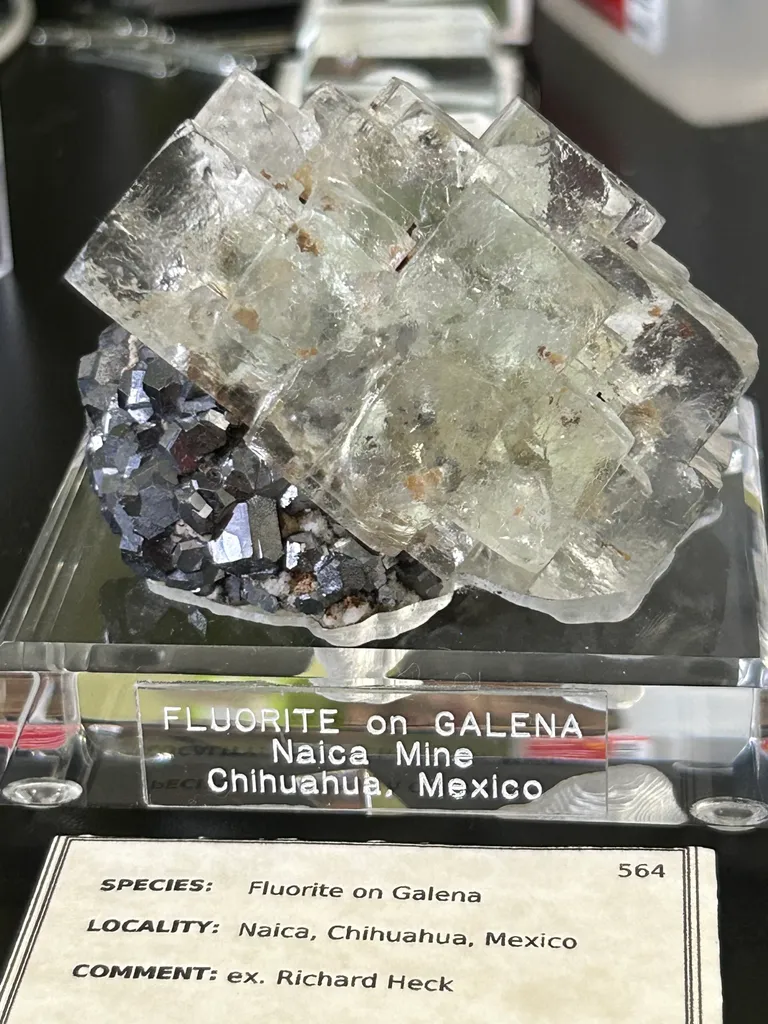 Fluorite on Galena Naica - image 3