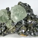 Fluorite on Galena With Pyrite Ps Pyrrhotite - image 1