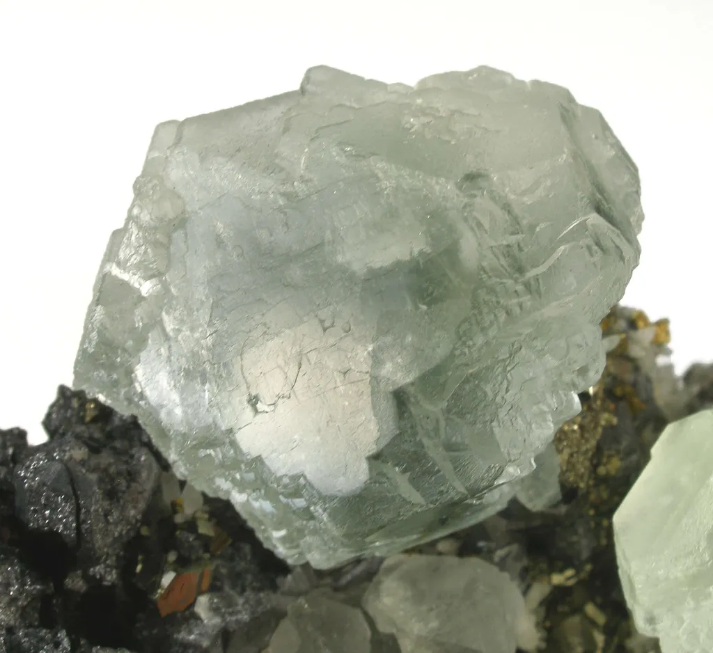 Fluorite on Galena With Pyrite Ps Pyrrhotite - image 4