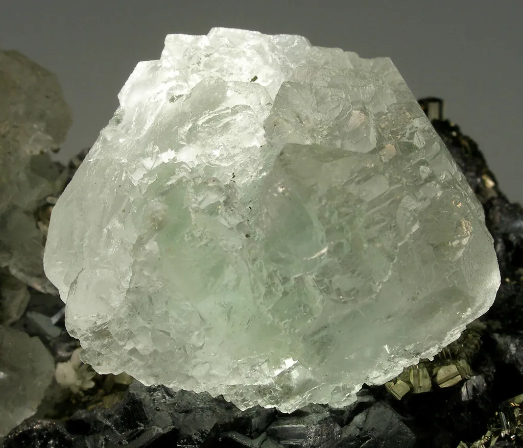Fluorite on Galena With Pyrite Ps Pyrrhotite - image 5