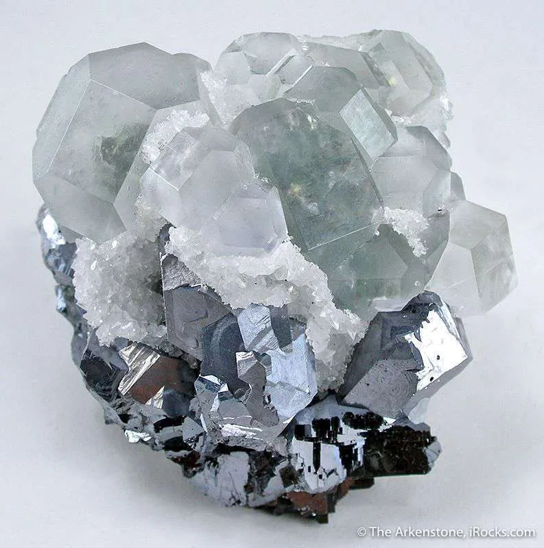 Fluorite on Galena With Quartz image