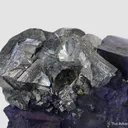 Fluorite on Galena, with Sphalerite and Chalcopyrite - image 3