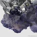 Fluorite on Galena, with Sphalerite and Chalcopyrite - image 6
