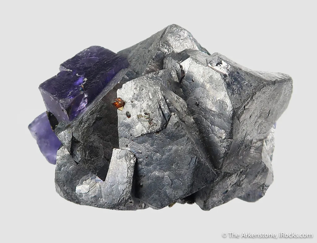 Fluorite on Galena, with Sphalerite and Chalcopyrite image