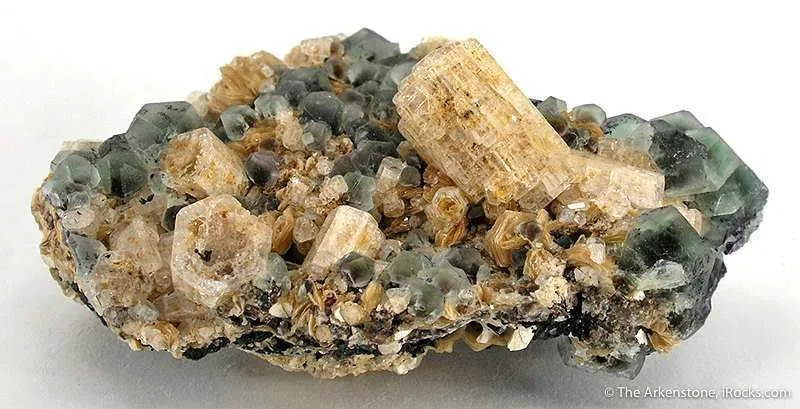 Fluorite on Goshenite Beryl - image 2