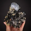 Fluorite on Hubnerite and Quartz - image 1