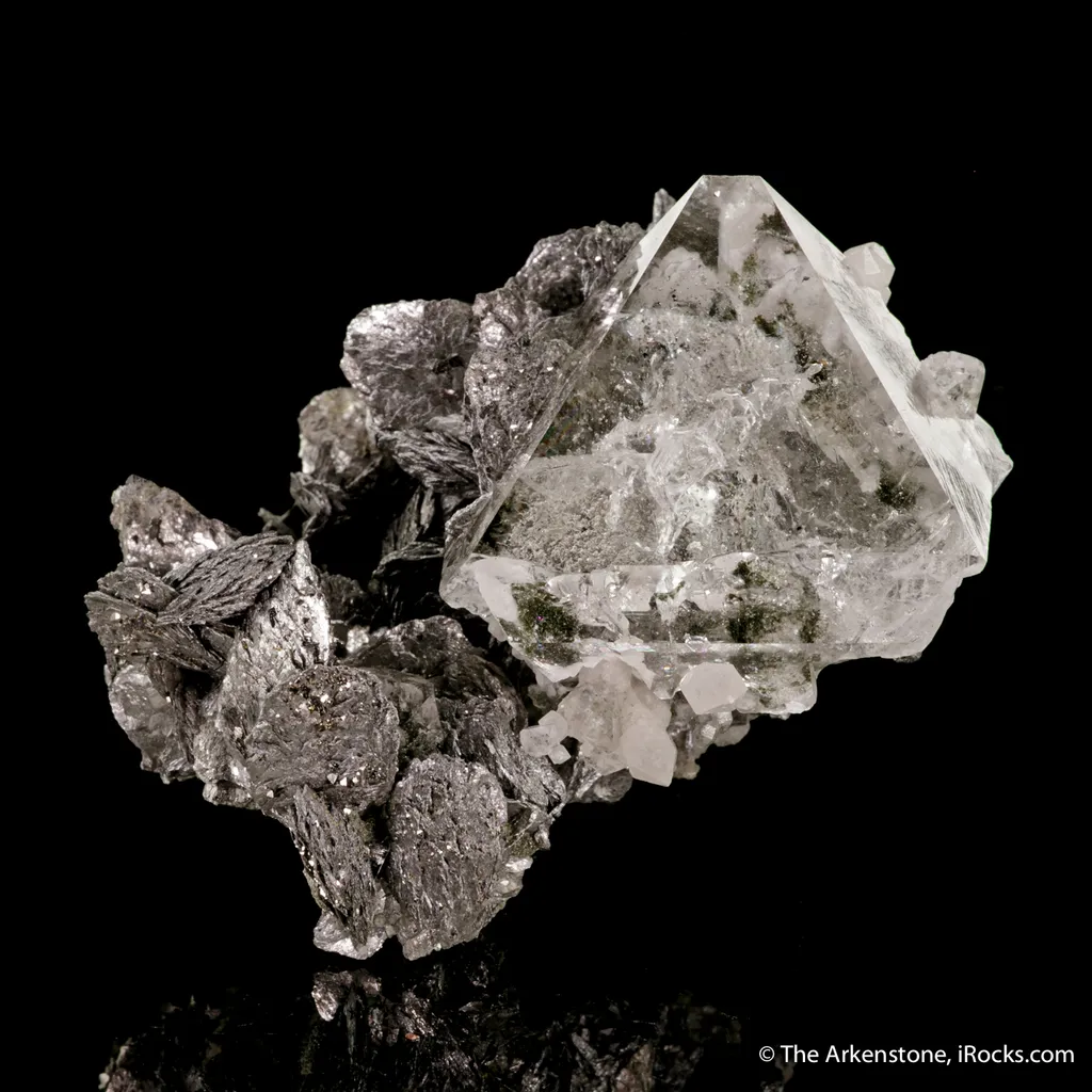 Fluorite on Lollingite - image 3