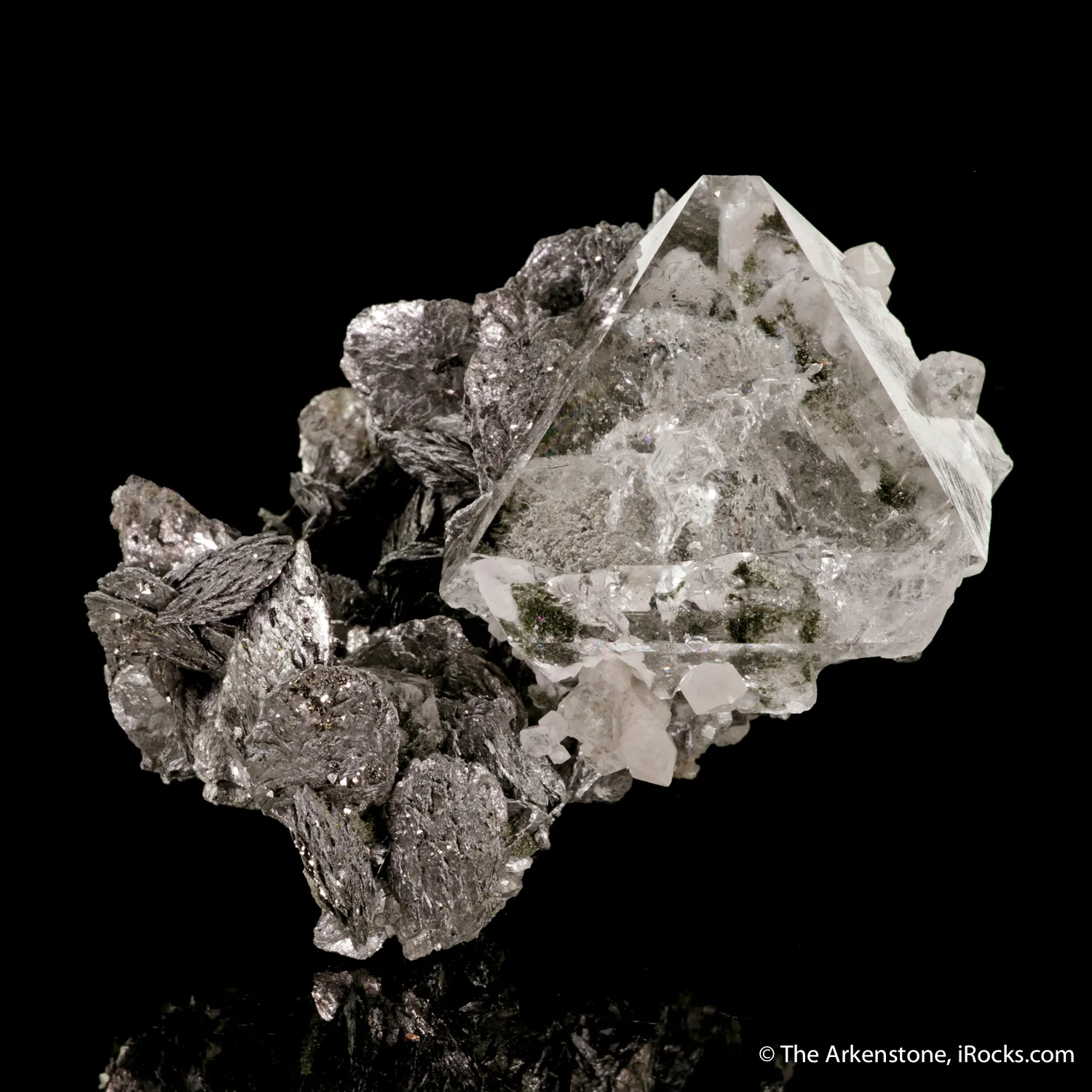 Fluorite on Lollingite - image 3