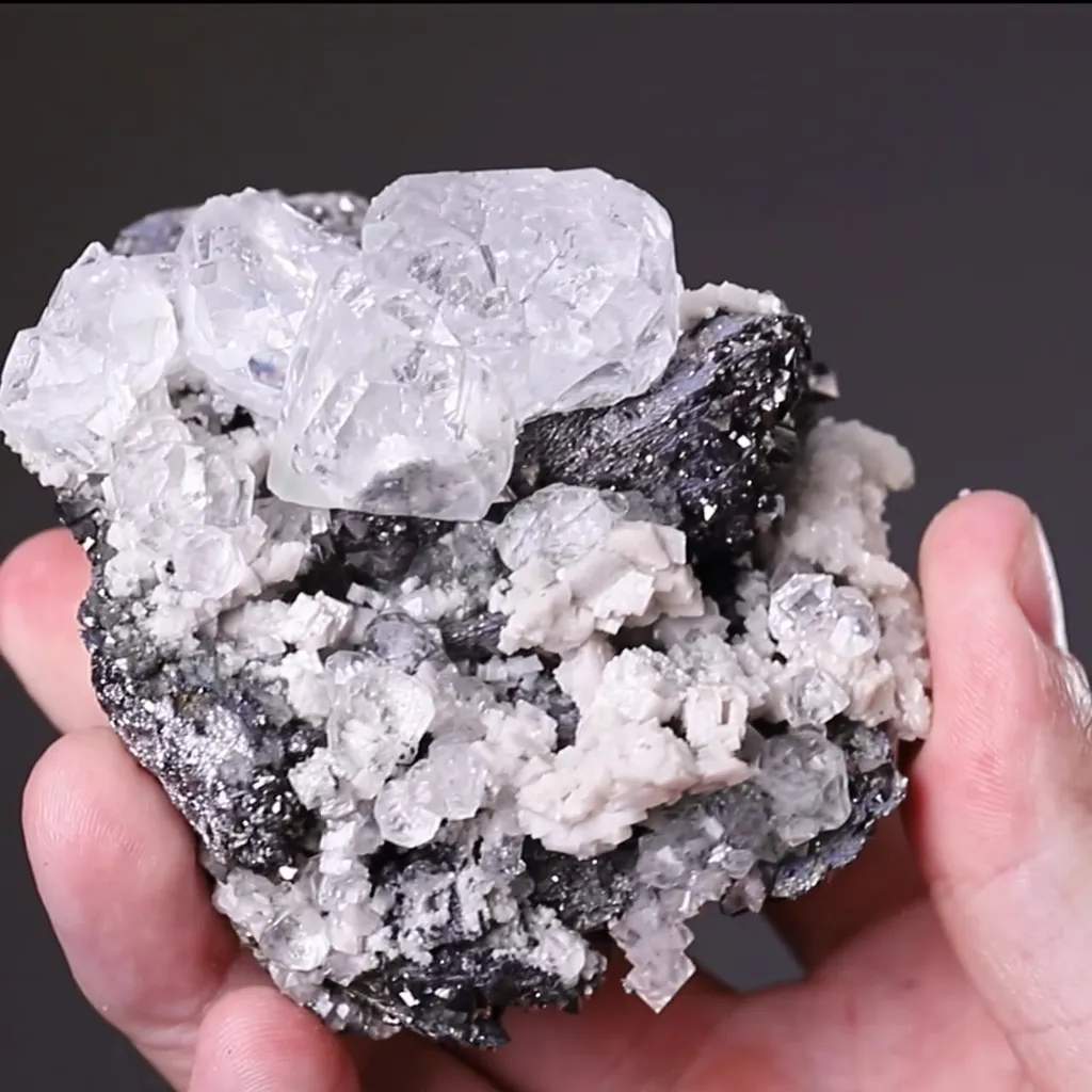 Fluorite on LÖLLINGITE with Dolomite and Arsenopyrite - image 2