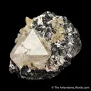 Fluorite on Magnetite and Calcite - image 6