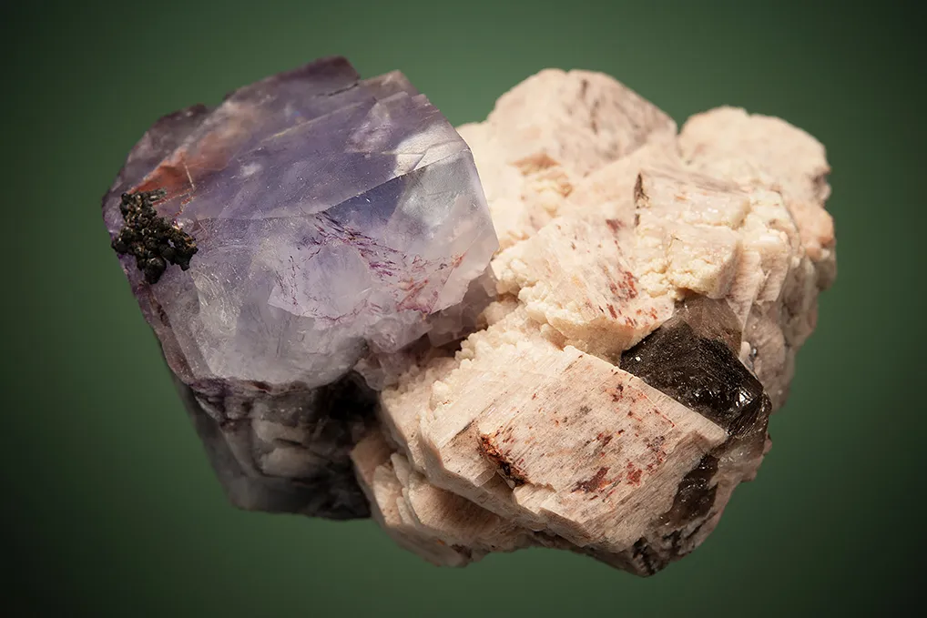 Fluorite on Microcline - image 3