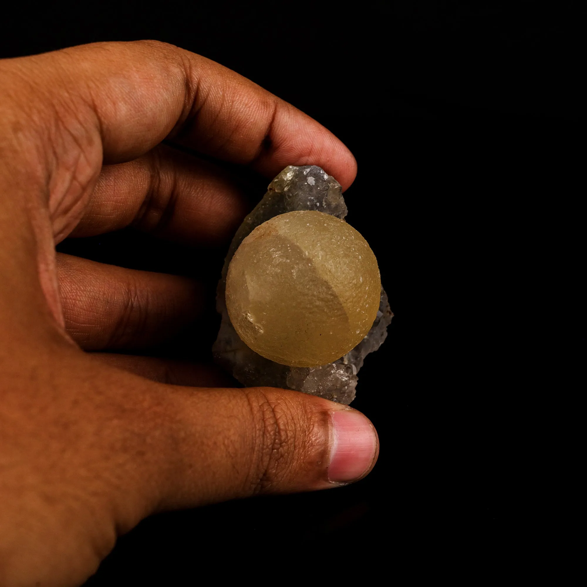 Fluorite on MM Quartz geode Natural Mineral Specimen - image 4