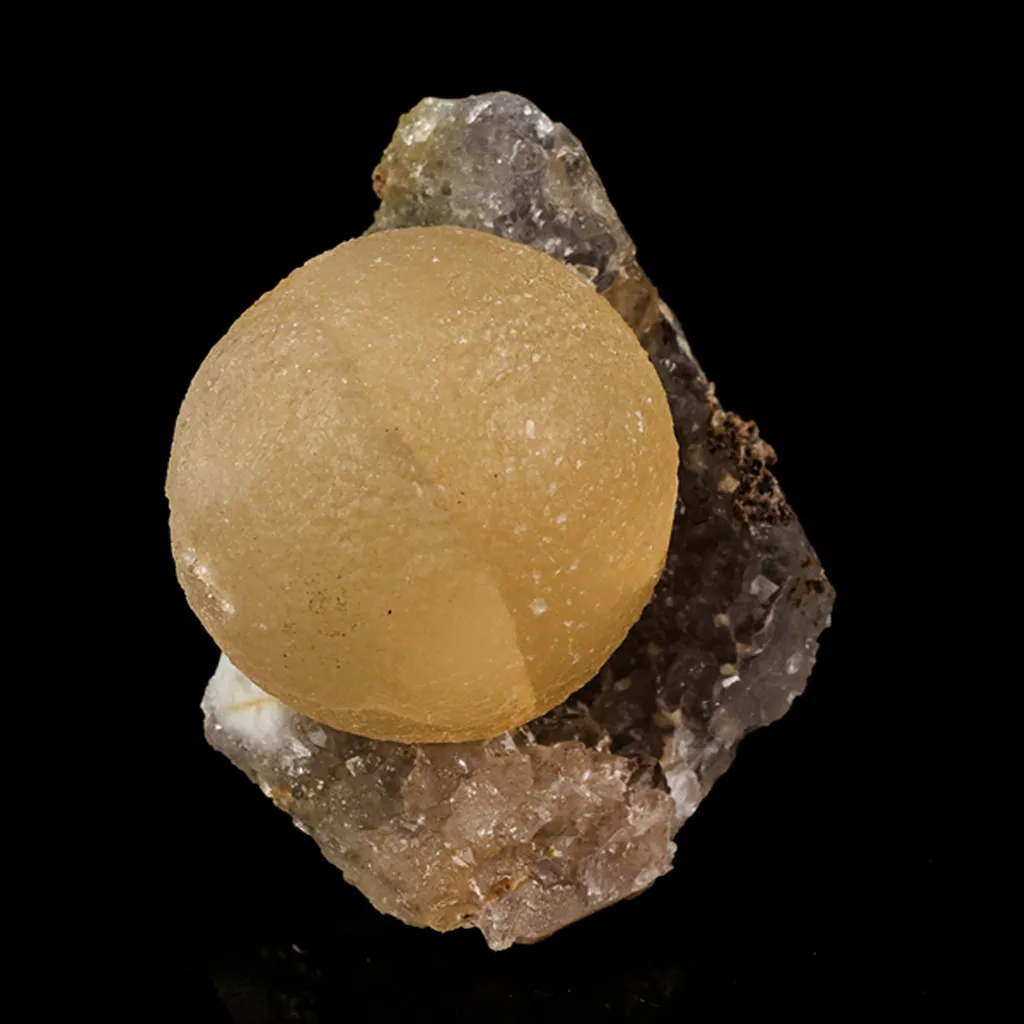 Fluorite on MM Quartz geode Natural Mineral Specimen image