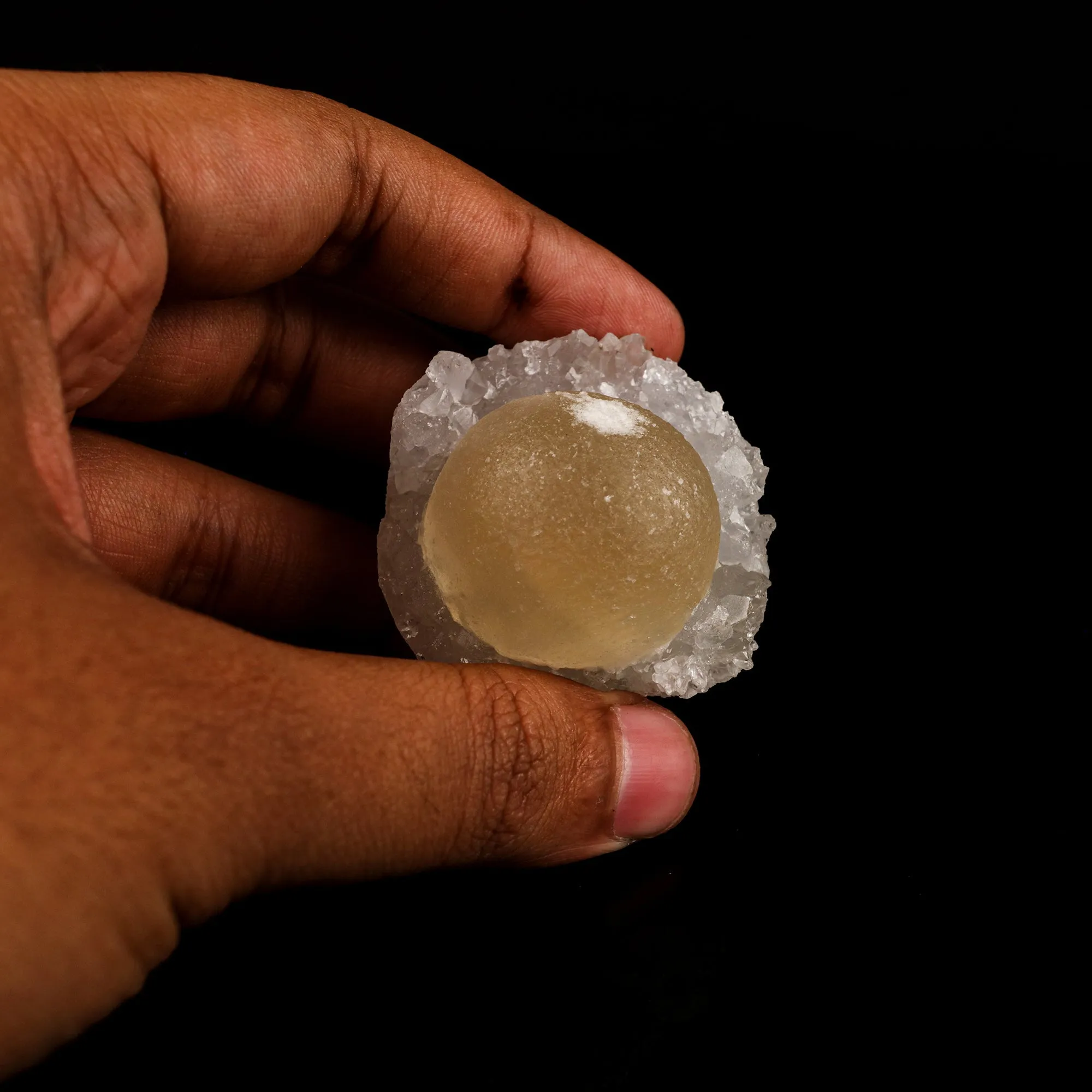 Fluorite on MM Quartz geode Natural Mineral Specimen - image 4