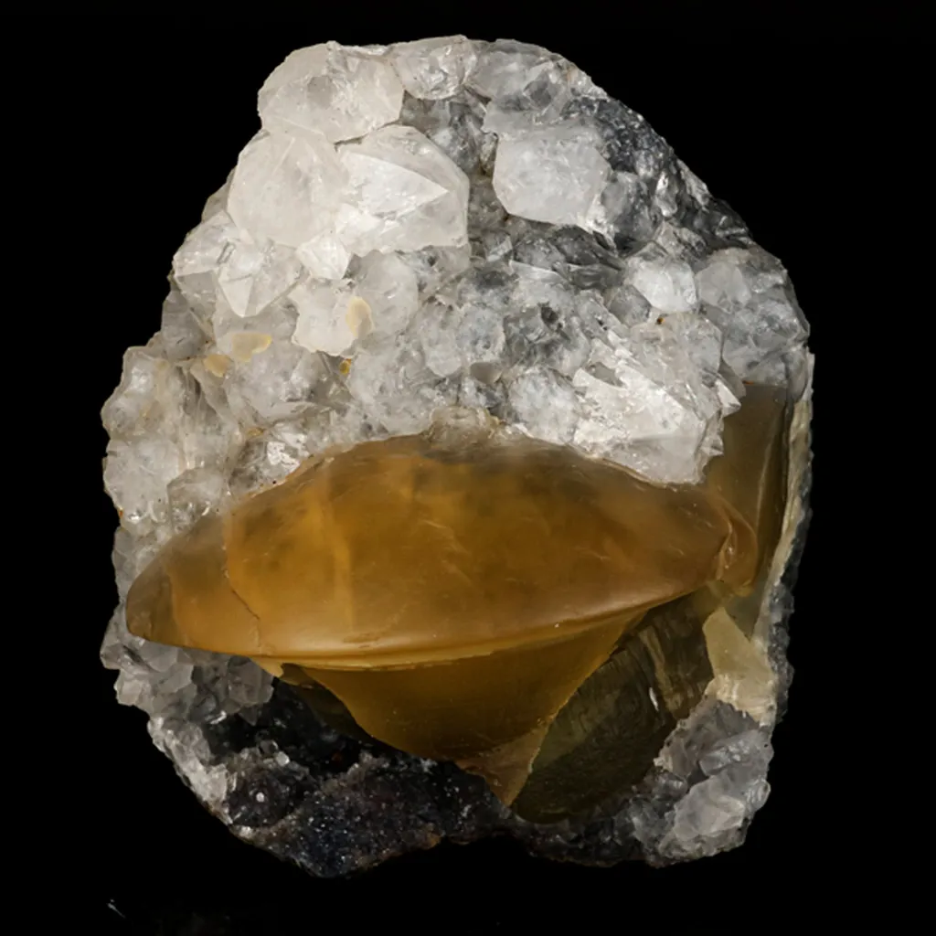 Fluorite on MM Quartz Natural Mineral Specimen image