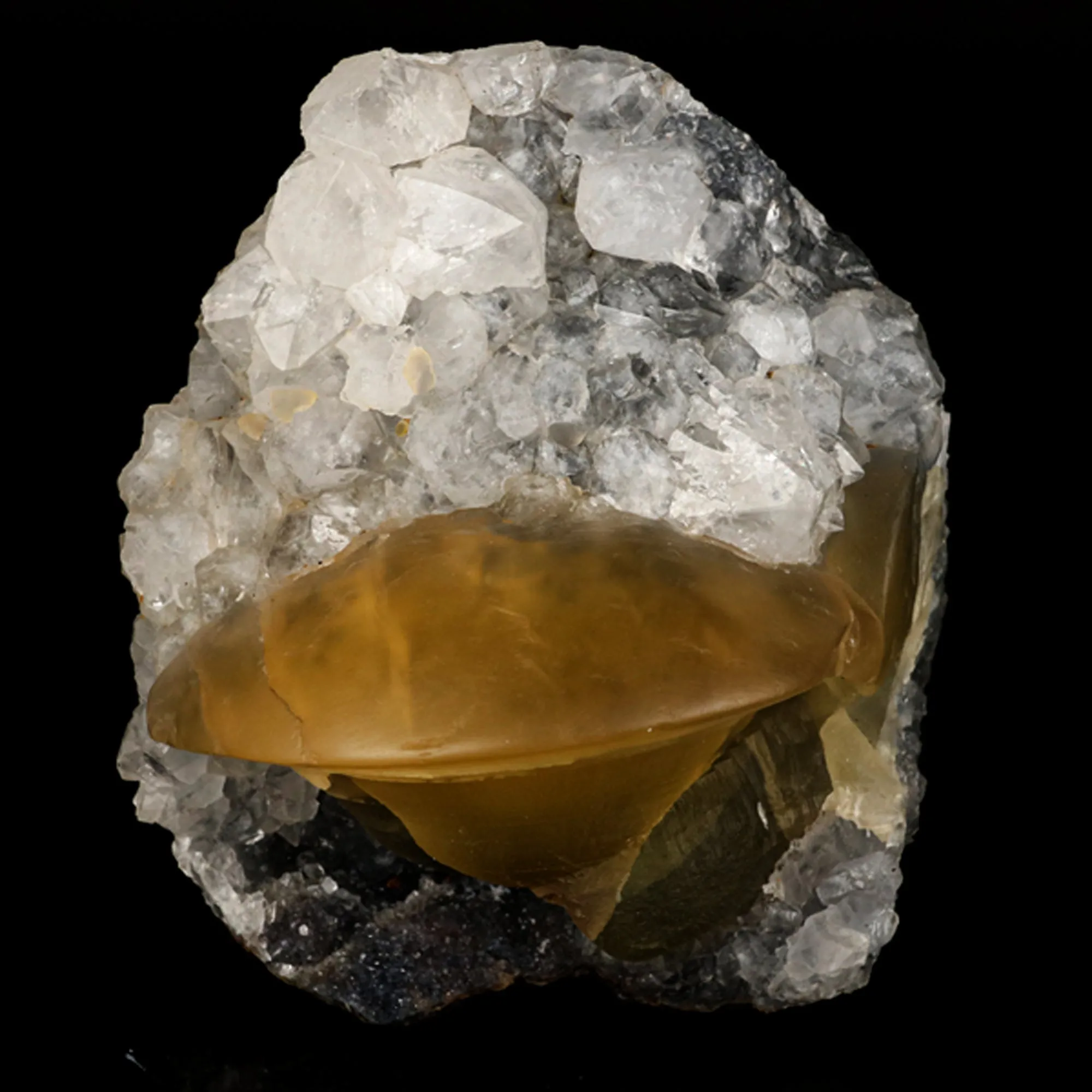 Fluorite on MM Quartz Natural Mineral Specimen - image 1