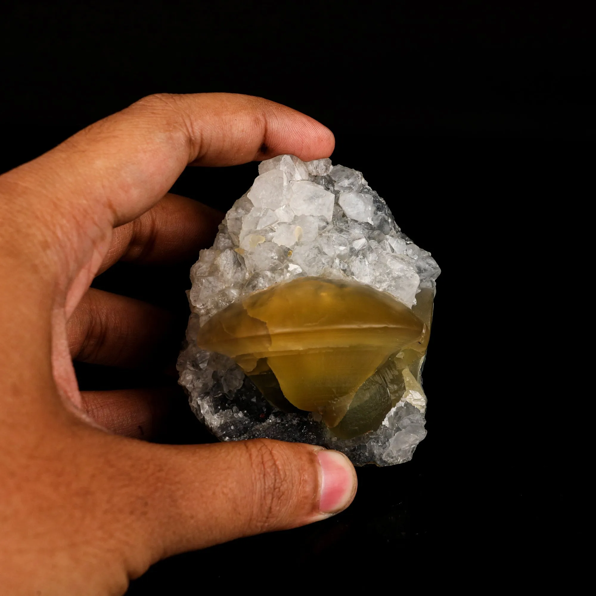 Fluorite on MM Quartz Natural Mineral Specimen - image 4