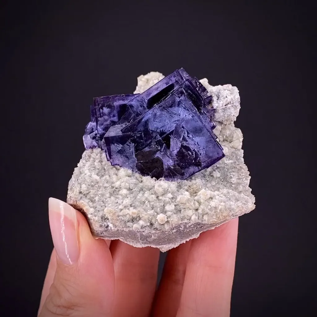 Fluorite on Muscovite image
