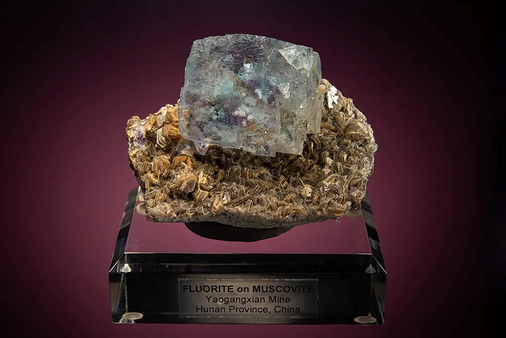 Fluorite on Muscovite image