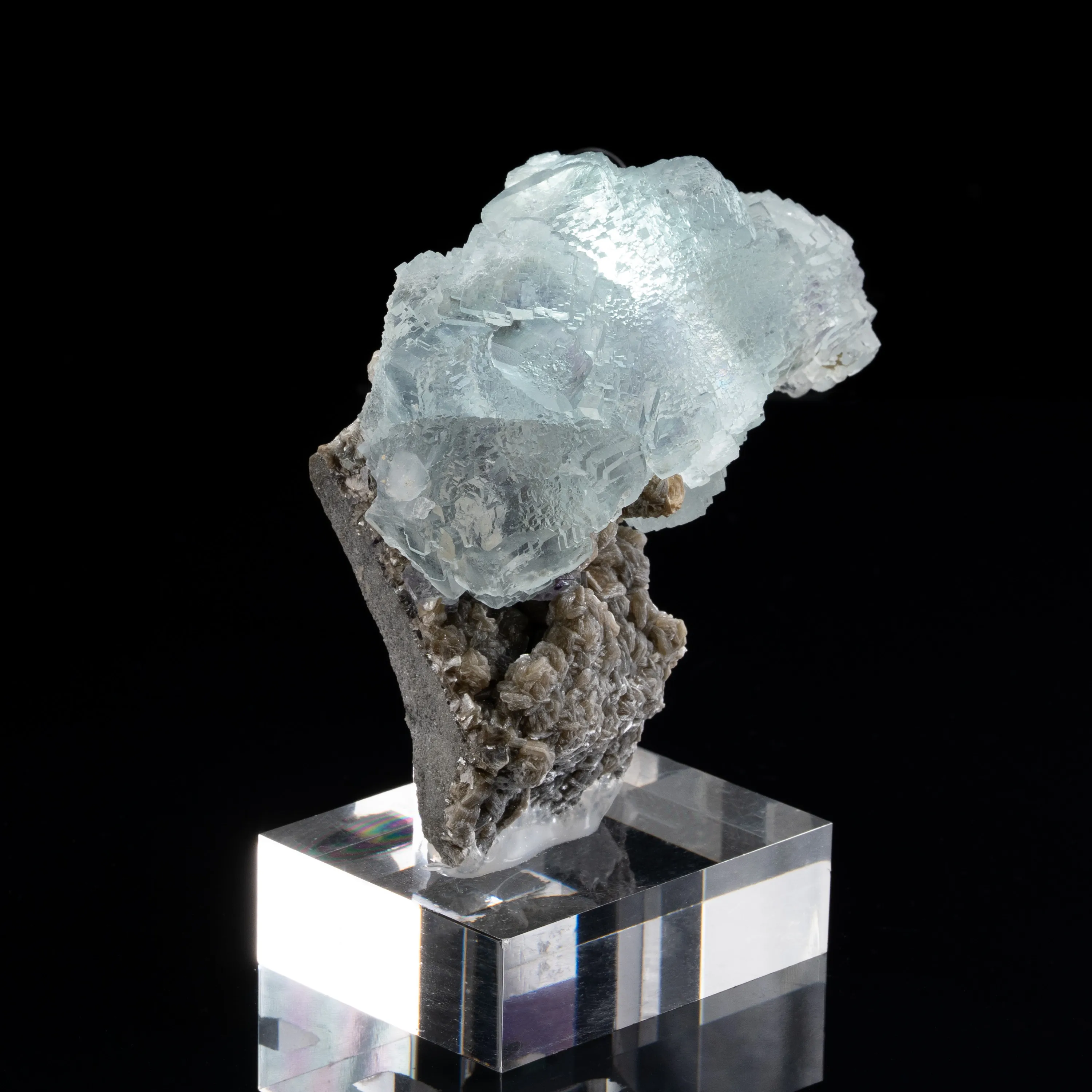 Fluorite on Muscovite from China, Hunan, Chenzhou, Yizhang Co., Yaogangxian Mine - image 7