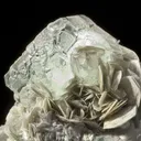 Fluorite on Muscovite With Aquamarine - image 3