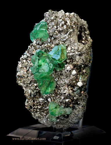 Fluorite on Pyrite image