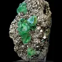 Fluorite on Pyrite - image 1