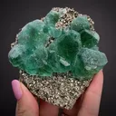 Fluorite on Pyrite - image 2