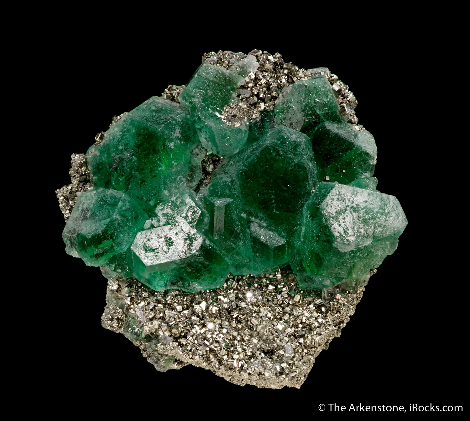 Fluorite on Pyrite - image 1