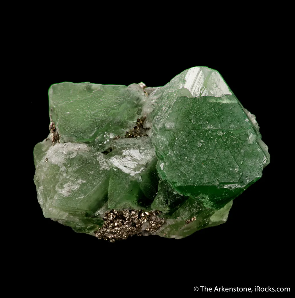 Fluorite on Pyrite image