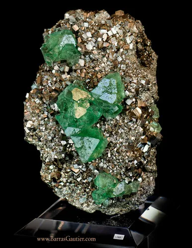 Fluorite on Pyrite - image 2