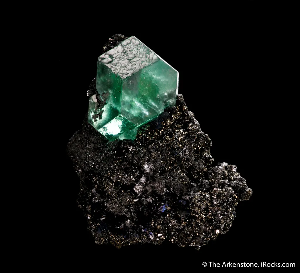 Fluorite on Pyrite and Bournonite - image 2