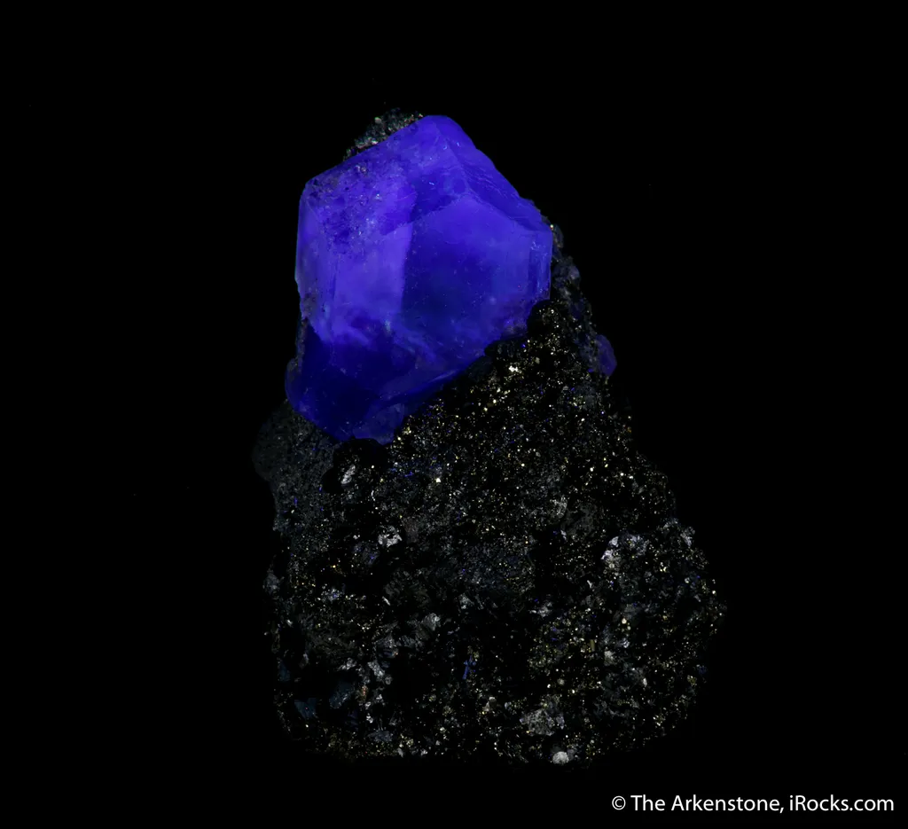 Fluorite on Pyrite and Bournonite - image 3
