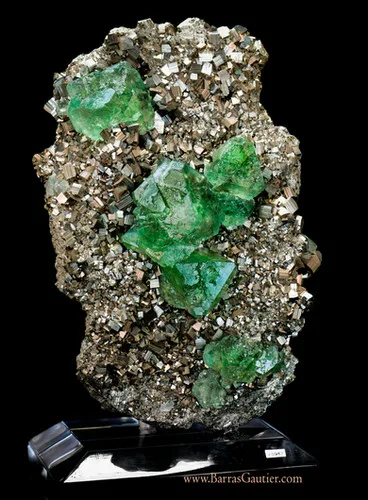 Fluorite on Pyrite - image 3
