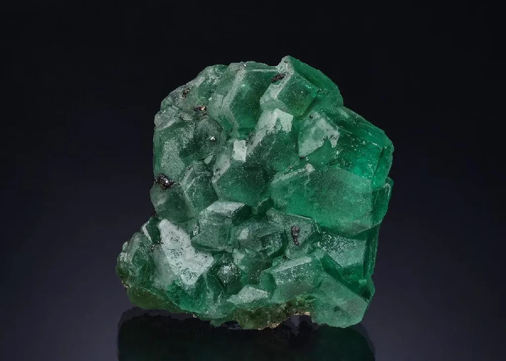 Fluorite on Pyrite with Geocronite image