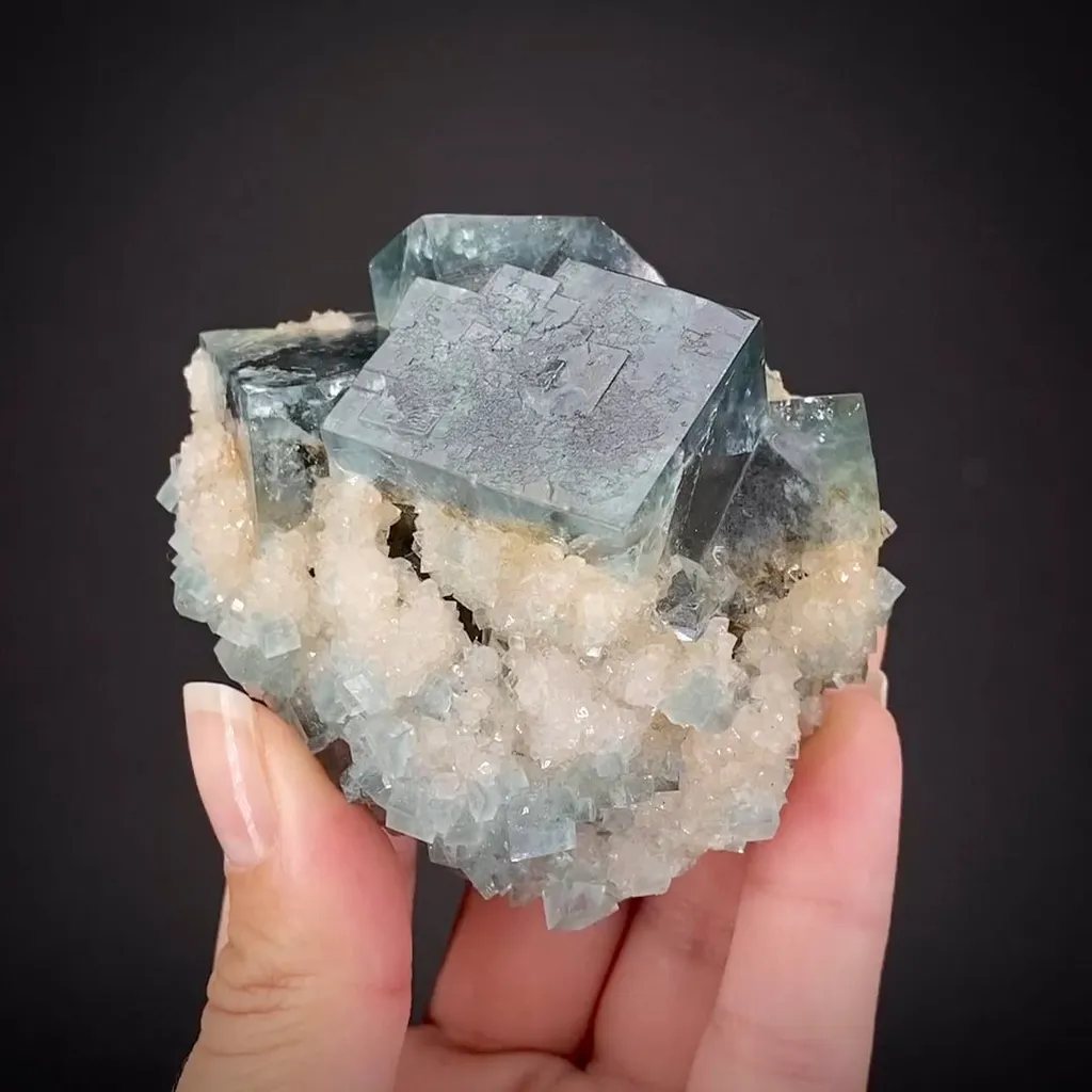 Fluorite on Quartz image